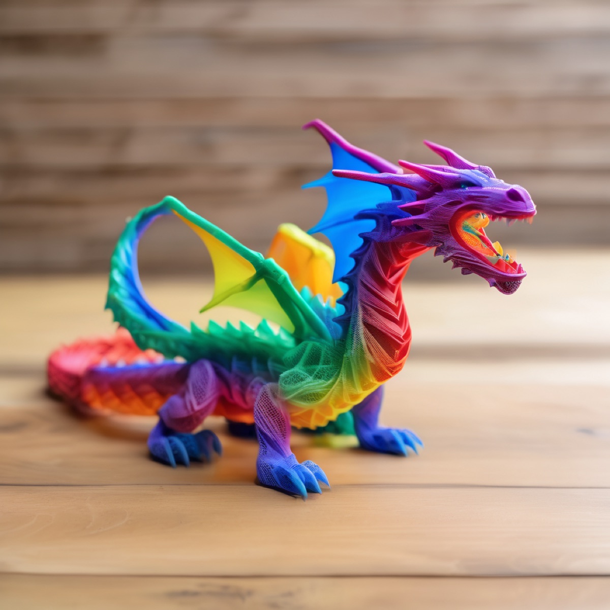 3D-printed articulated flexi dragon