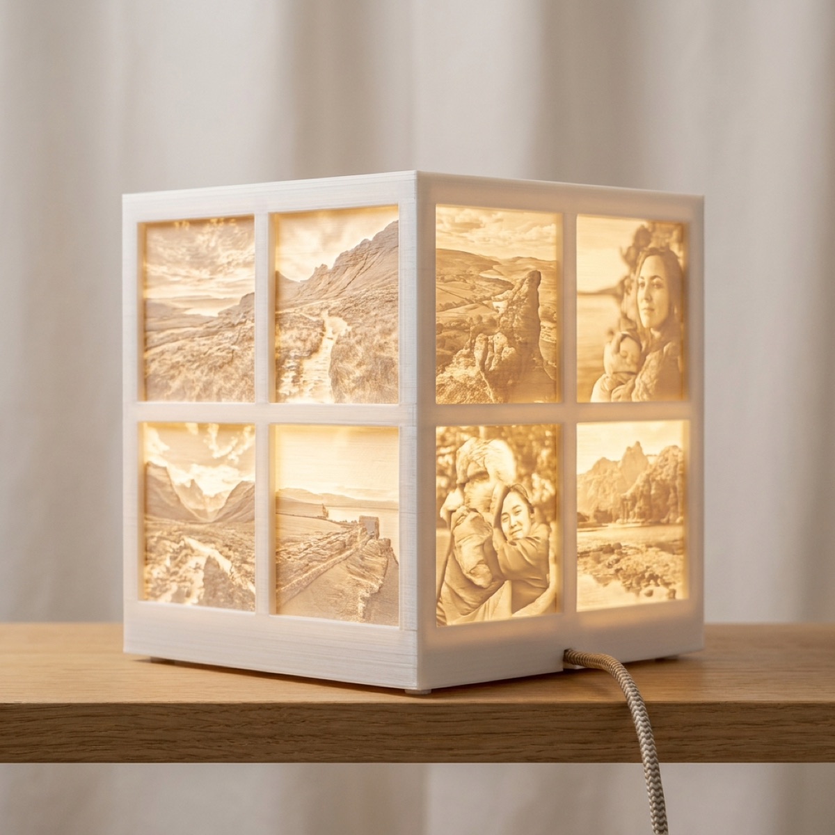 3D-printed Multi-Photo Lithophane Box