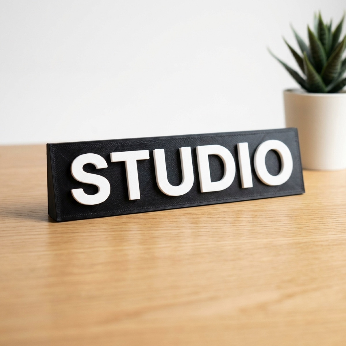 3D-printed desk nameplate