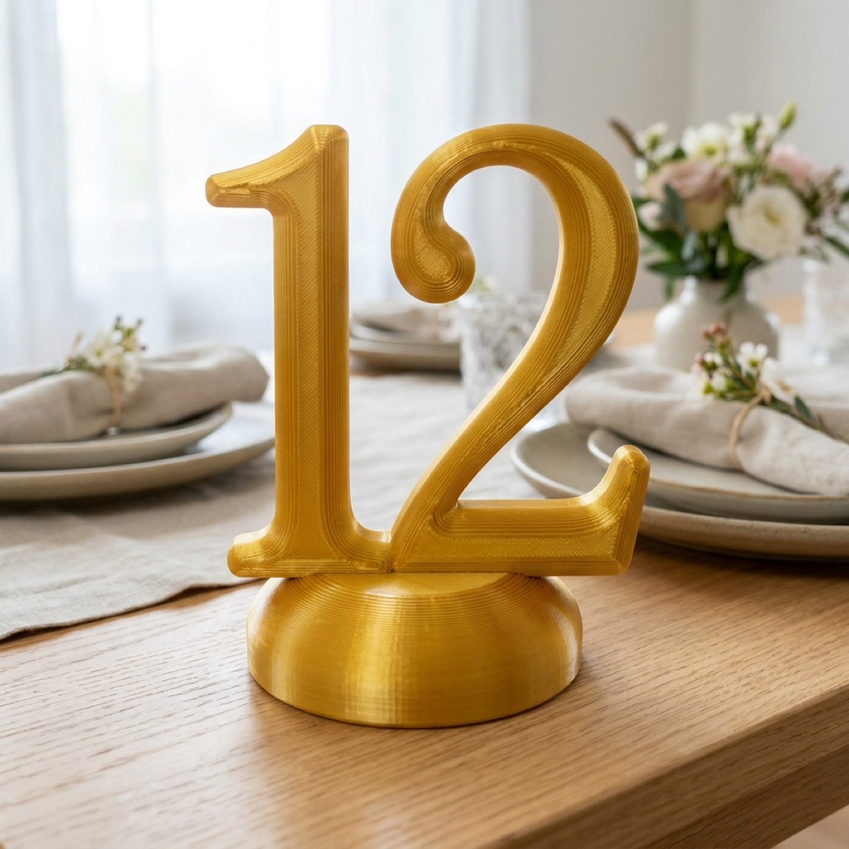 3D-printed freestanding table number