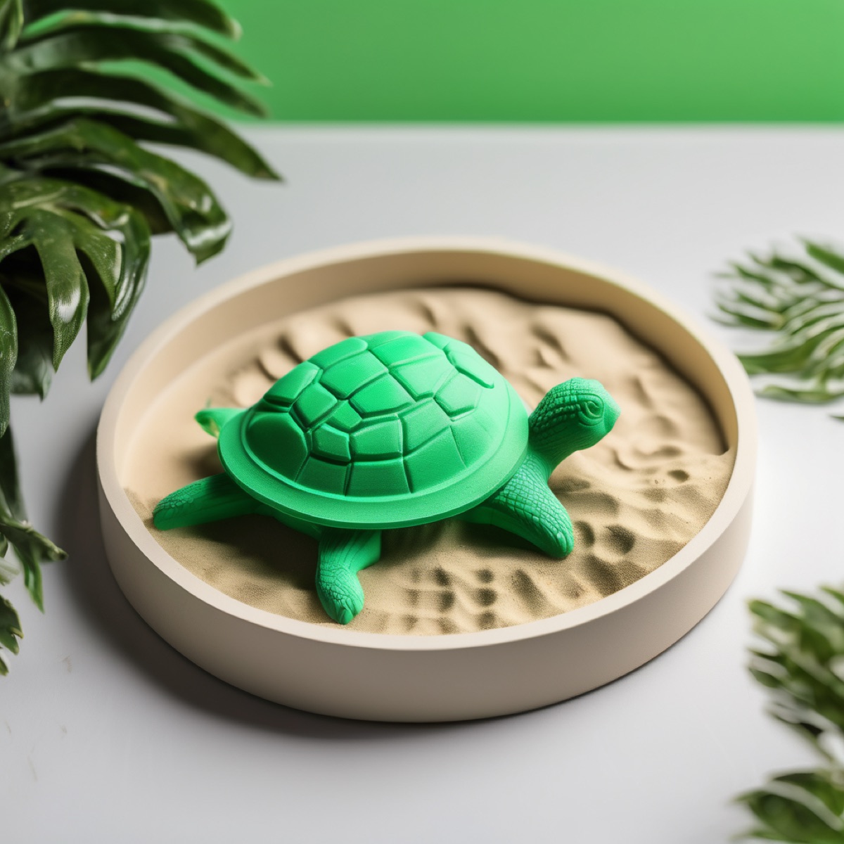 3D-printed turtle sandbox fidget desk toy