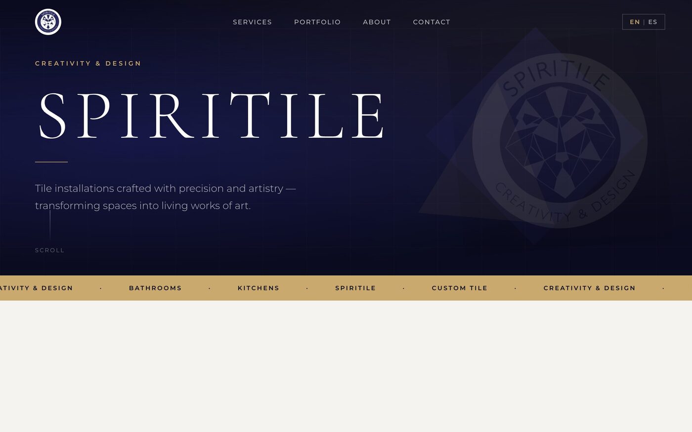Spiritile website — creative and product studio