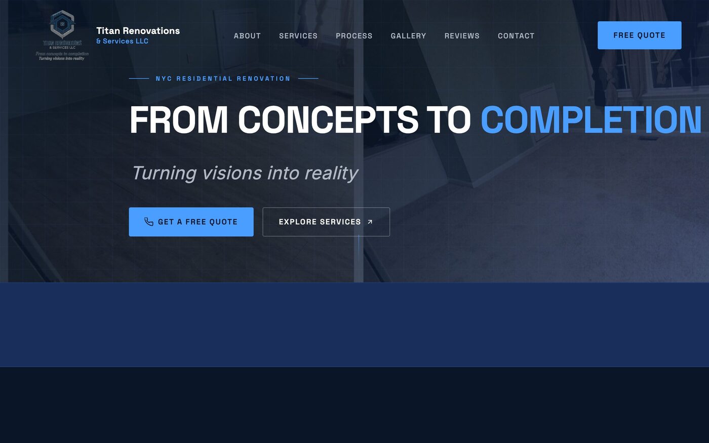 Titan Renovations website — NYC residential contractor